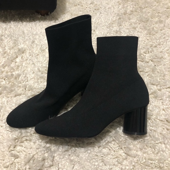 sock boots 2 inch heel